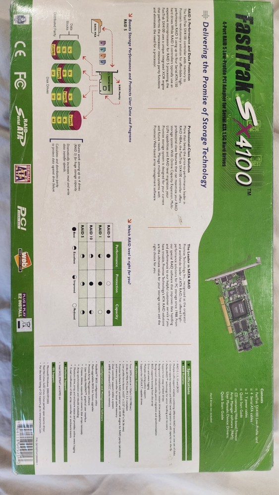 FastTrak Sx4100 4-Port RAID 5 PCI Adapter