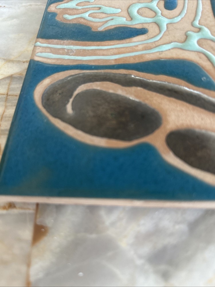 Art Nouveau Ceramic Tile Signed