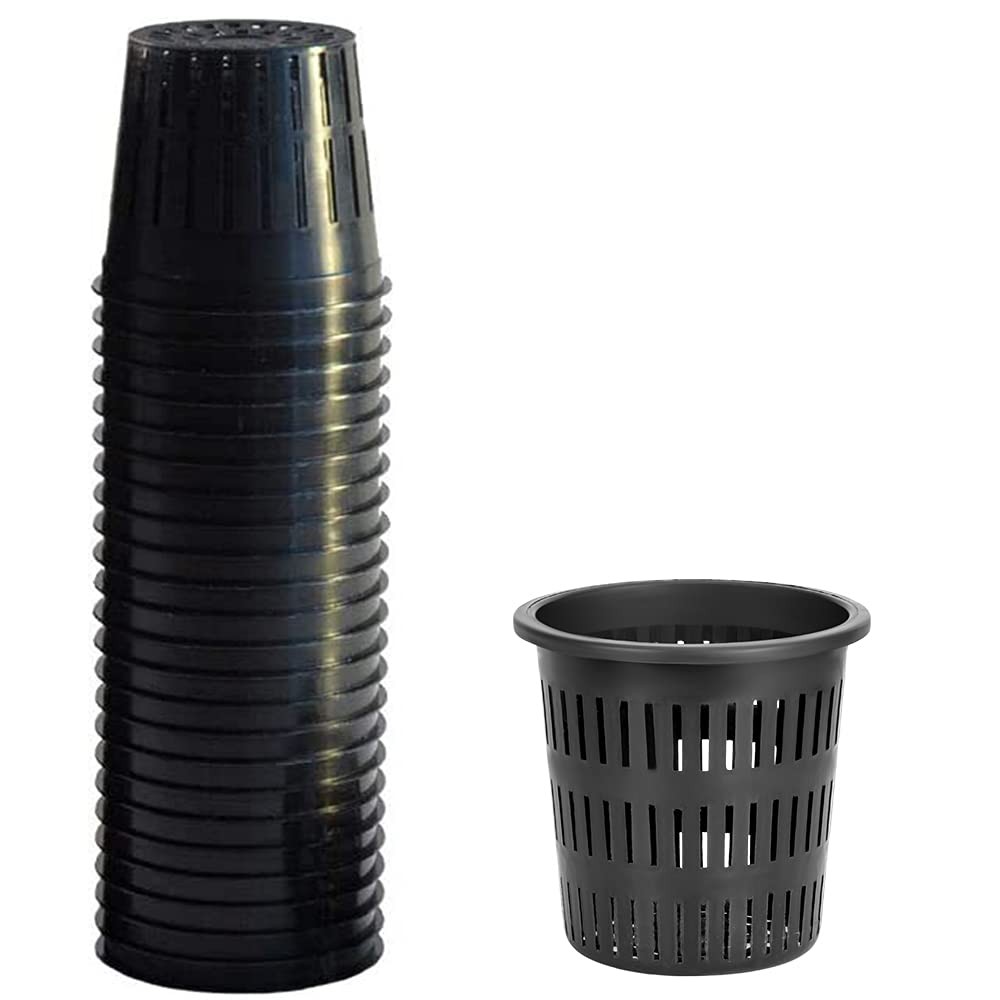 5 Inch Net Cups (12 Pack), Net Pots for Hydroponics, Orchids Mesh Baskets Pot