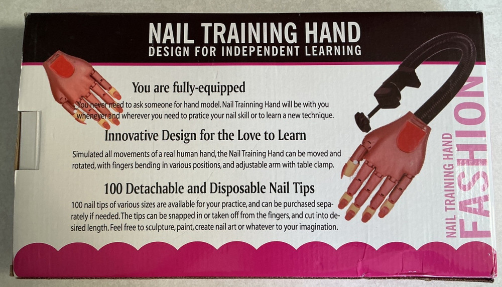 Practice Hand for Acrylic Nails, Flexible Nail Practice Hand Training Kit