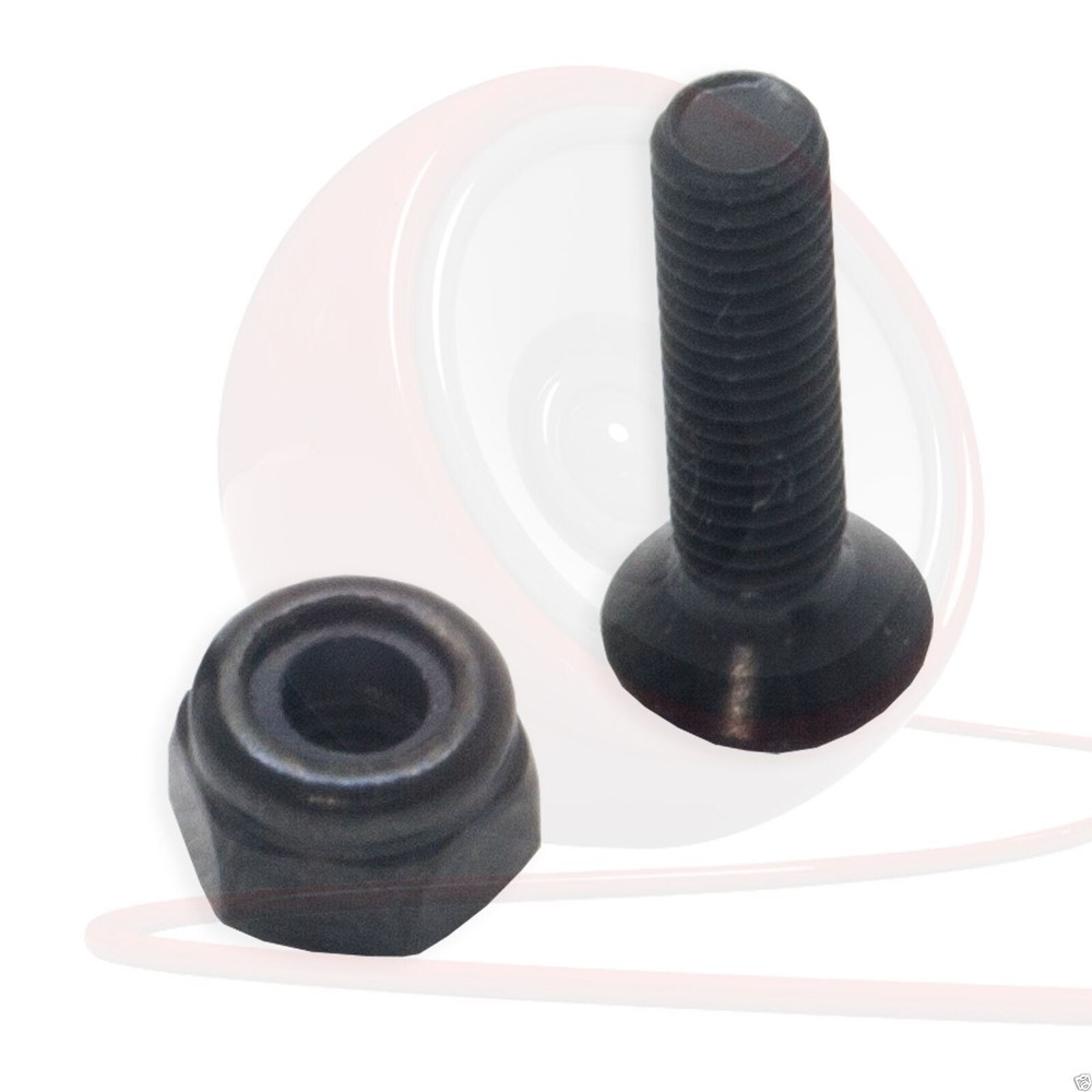 Black M3x12mm Long Screw & Nut, Neutrik D-Type Chassis Panel Mount. (10 Pack)