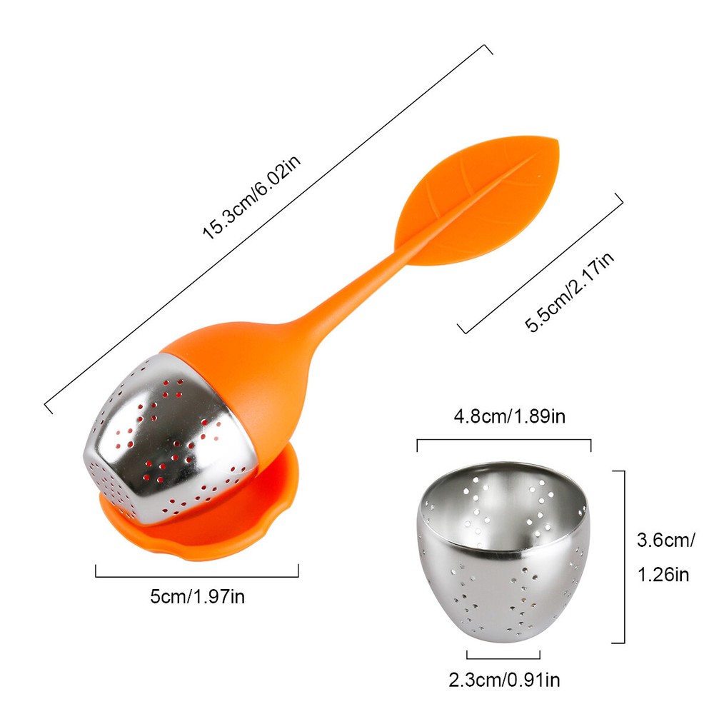 Tea Infuser Loose Tea Leaf Strainer Herbal Spice Silicone Filter Diffuser