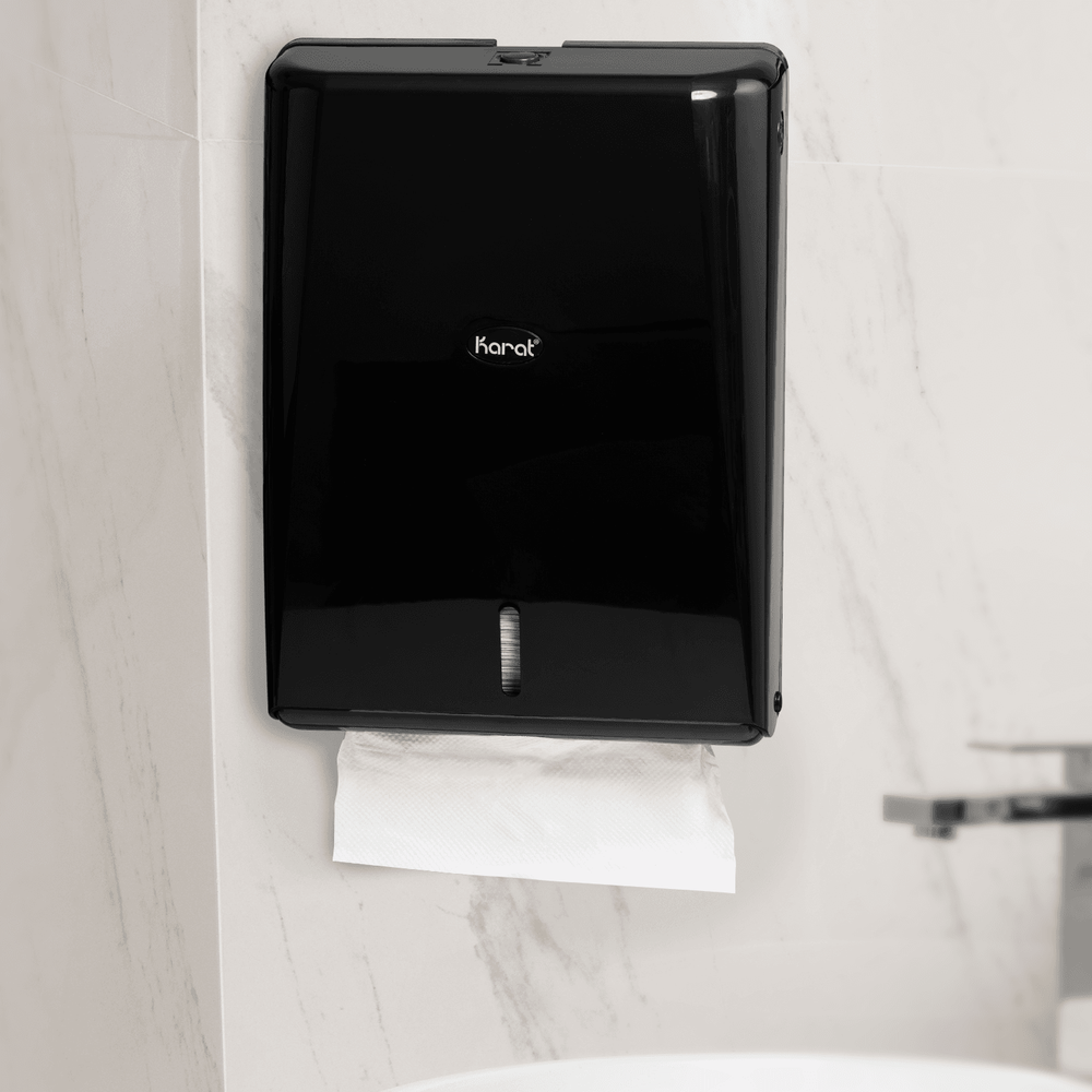 Karat Standard Multi-Fold Paper Towel Dispenser, Black - 1 unit, JSD-3300B-2