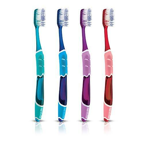 GUM Technique Deep Clean Toothbrush with Quad-Grip Handle, Full Soft Bristles,