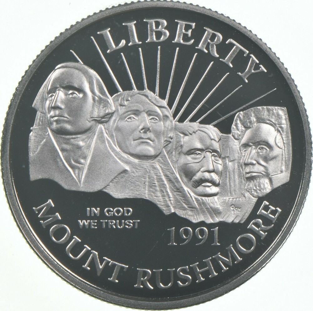 1991-S PROOF Mount Rushmore Golden Anniversary - Commemorative Half Dollar