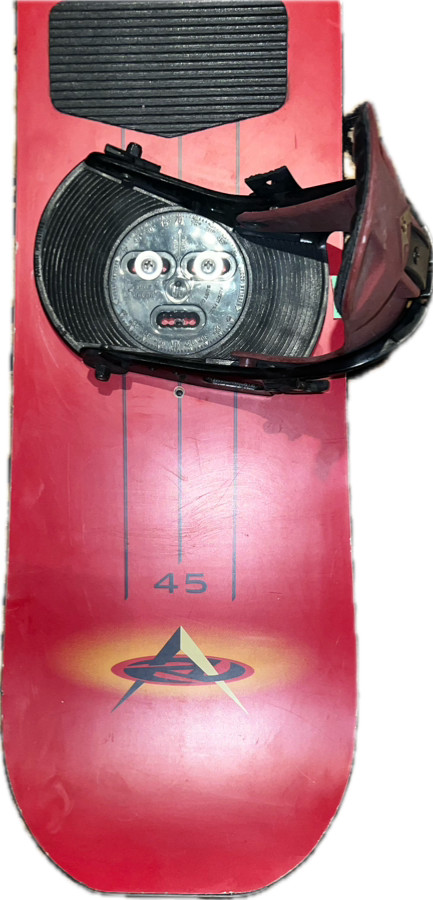Vintage Burton Air 45 145cm with original bindings needs strap part replacement