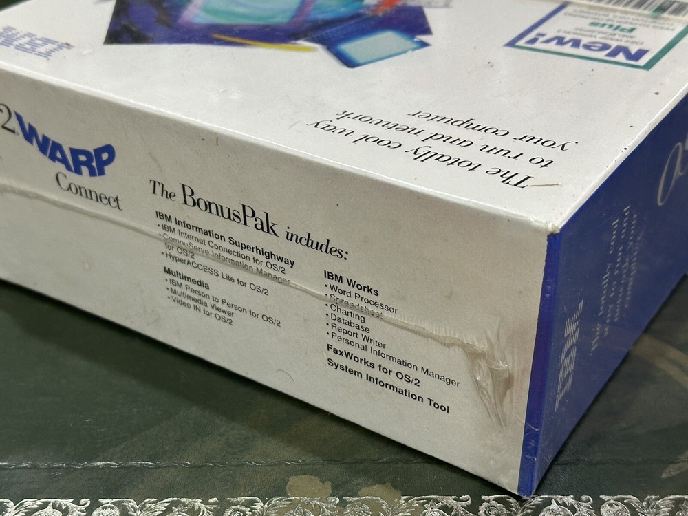 IBM OS/2 Warp Connect Version 3 CD-Rom Vintage Computer Software *New & Sealed*