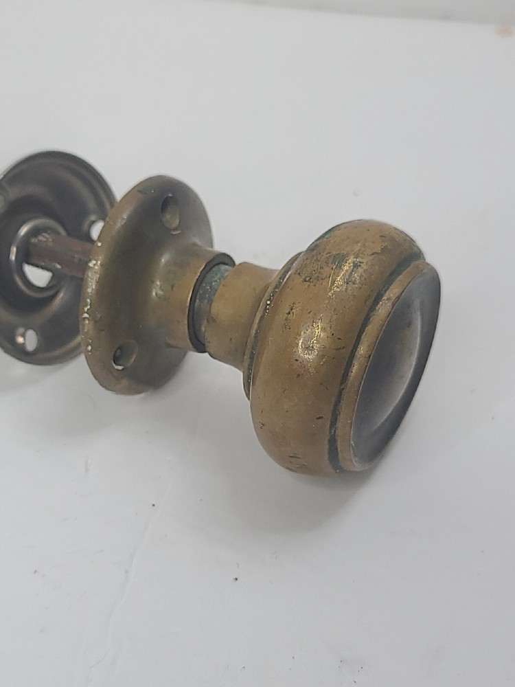 Copper and Crystal Handle Doorknob Vintage