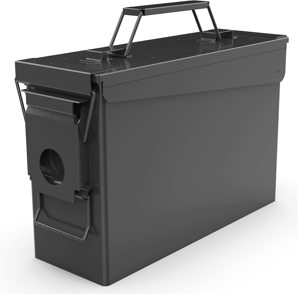 HARDROCK Metal Ammo Can, Box 30cal, Black