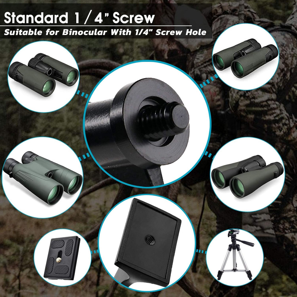 Binocular Tripod Adapter, Binocular Mount 1/4 Inch Threading Mount Aluminium,Tri