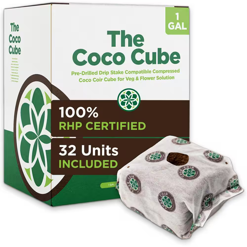 32-Count Coco Cube 1-Gal RHP Certified Compressed Coco Coir Growing Medium for V