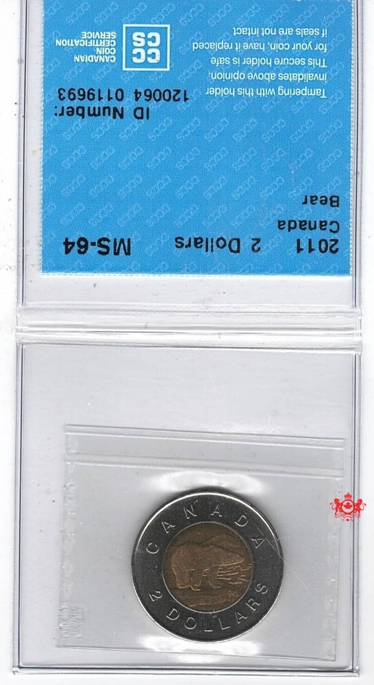 2011 Canada 2 Dollars Bear - CCCS MS64 - 0119693