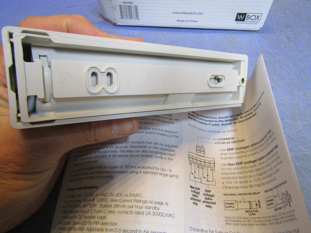 1– W Box 0E-RXD Request to Exit Detector Passive Infrared Fully Programmable NEW