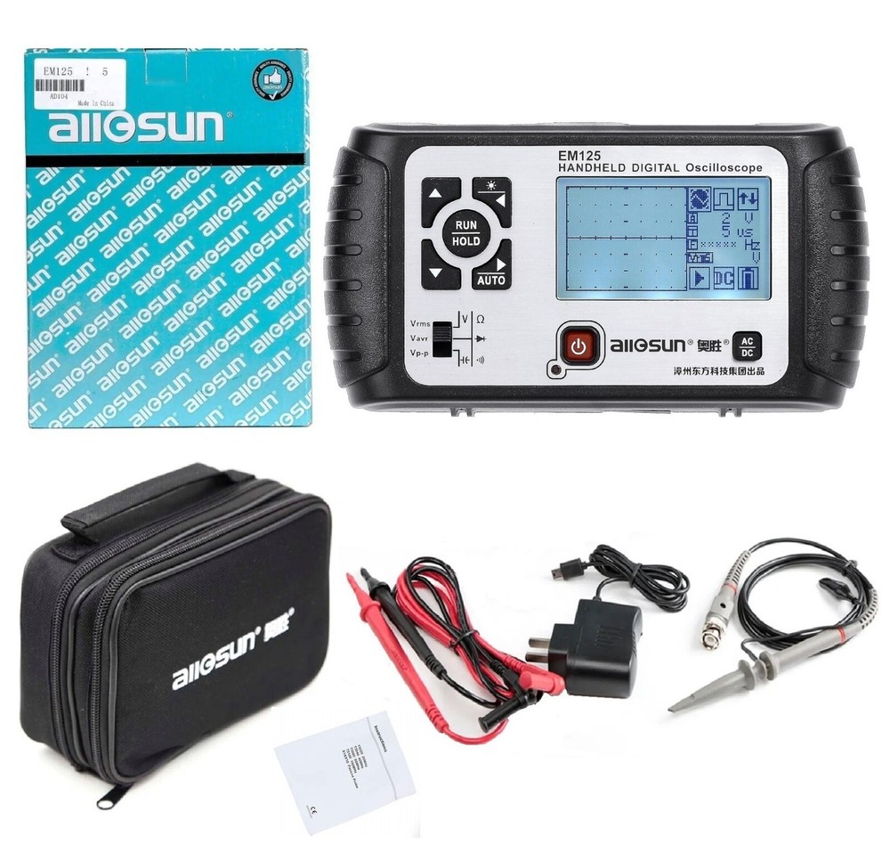 ALLOSUN Multi-Function Portable Digital Oscilloscope 25MHz AC/DC Voltage Tester