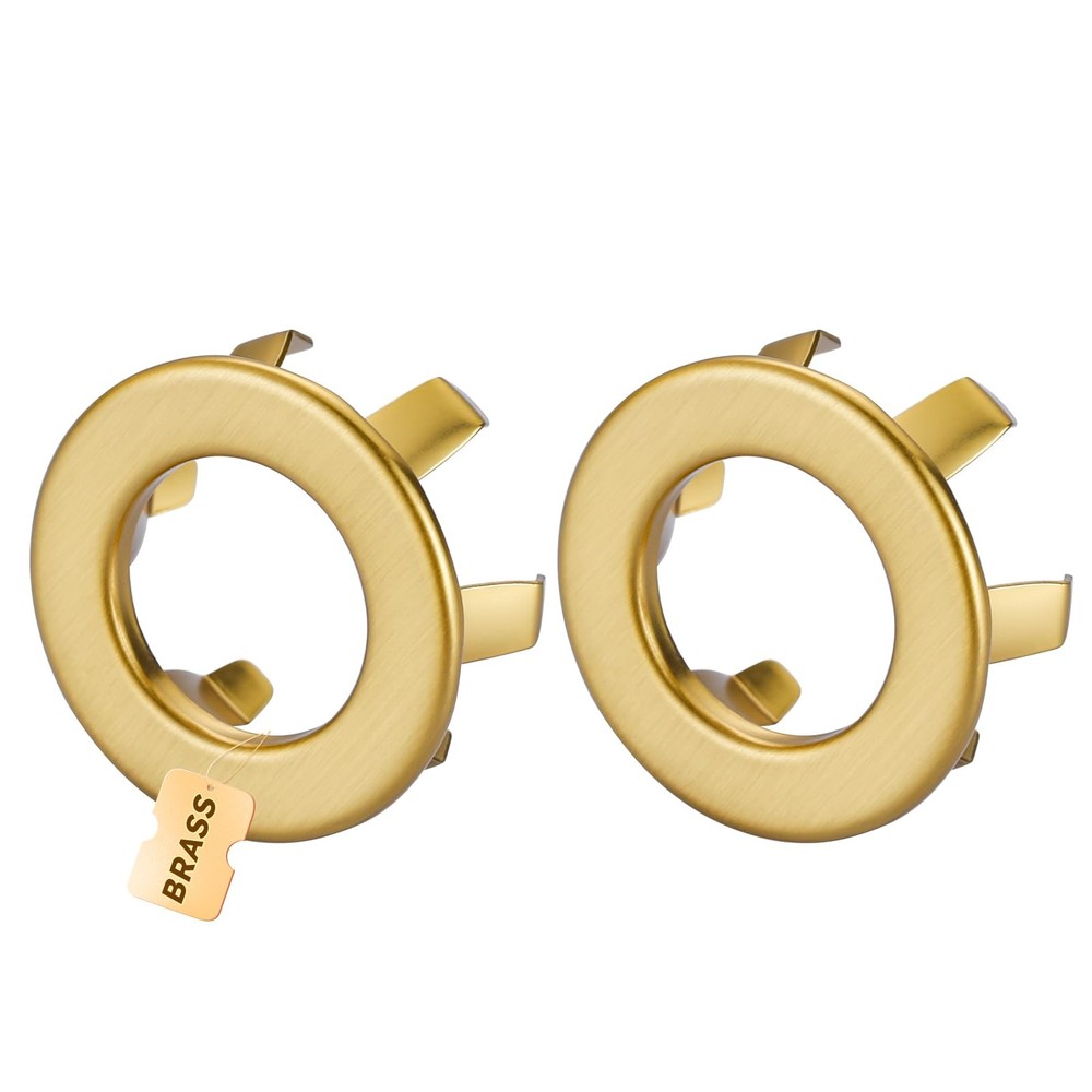 Sink Overflow Ring Brushed Gold: ARCORA 2 Pack Solid Gold-2