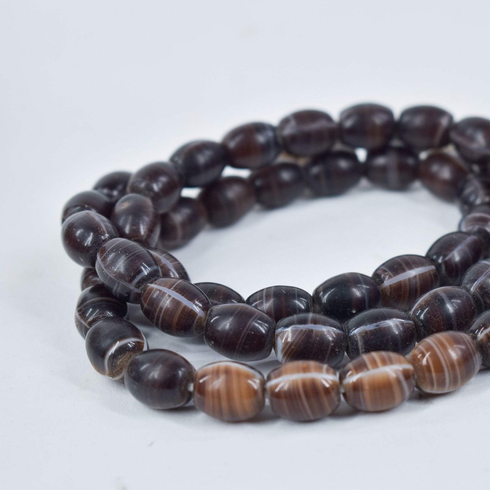 Coffee Bean Wedding Trade Beads 38 Inch
