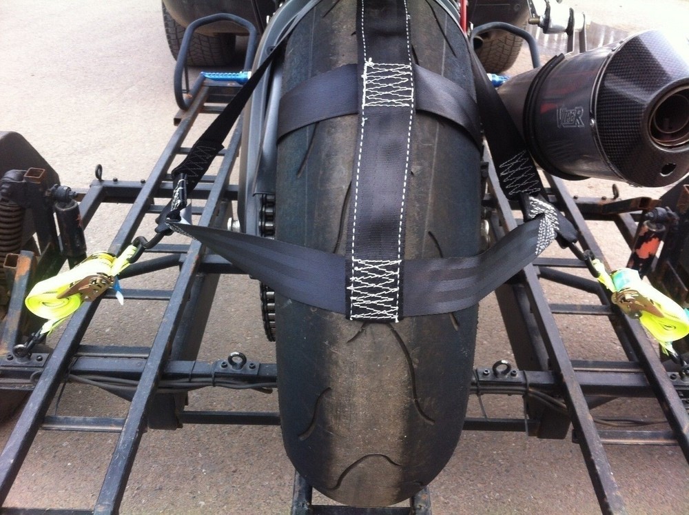 Motorcycle Transport Tie-Down Wheel Strap Light Strong Polyester webbing Strap