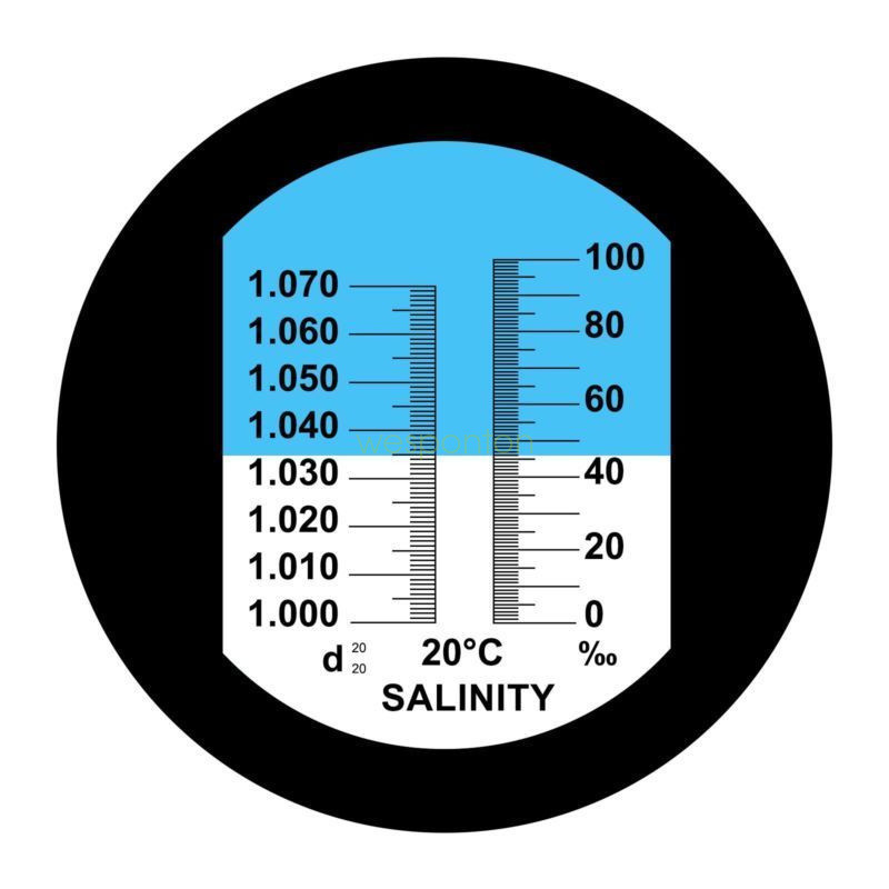 Salinity Refractometer Meter Water Reader Marine 0~10% Salt Aquarium Test Tester