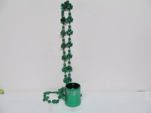 Happy St. Patrick's Day Shot Glass Neckless