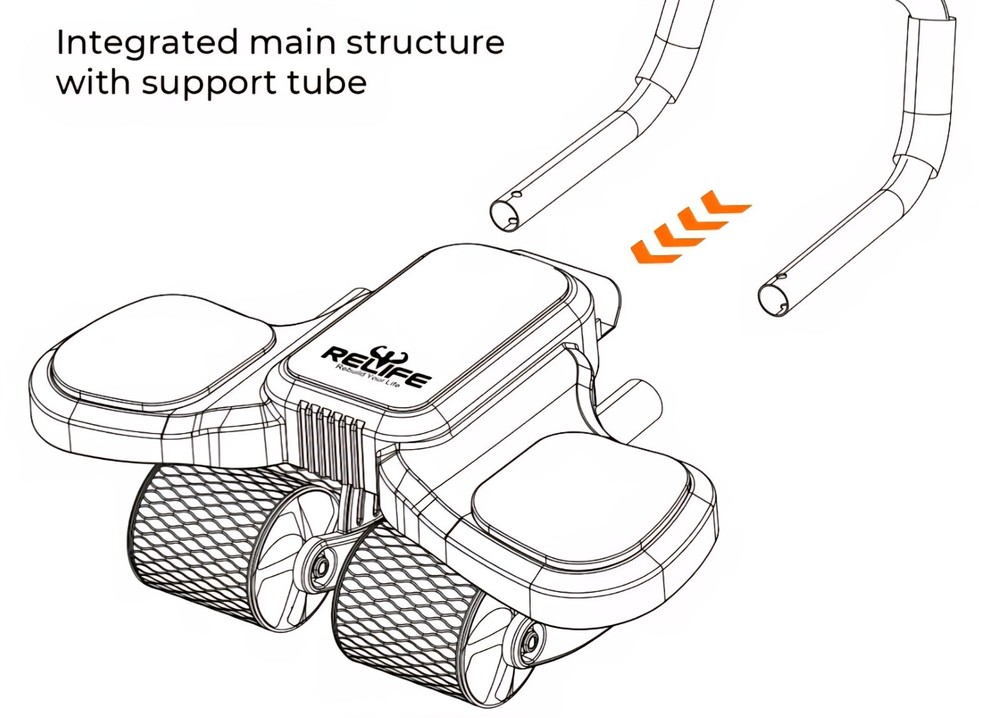 Relief Ab Roller High-Performance with Elbow Rest And Mat