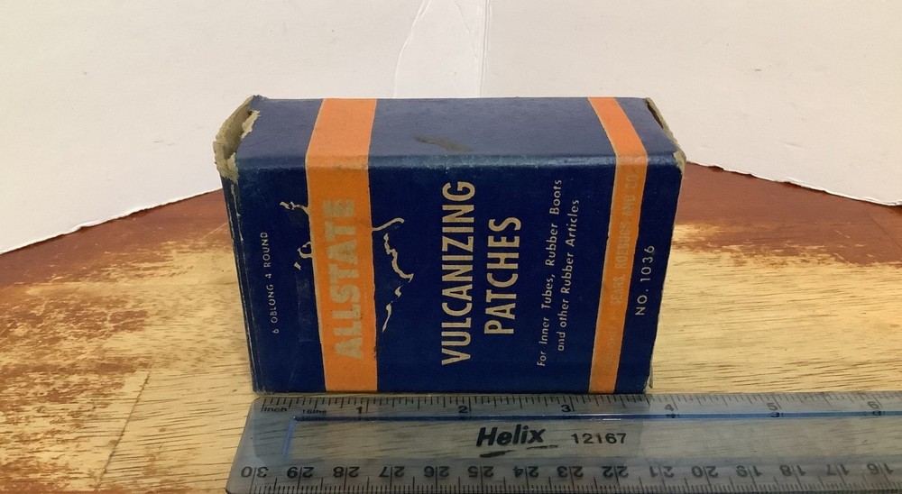Vintage Allstate Vulcanizing Patches Box - Empty