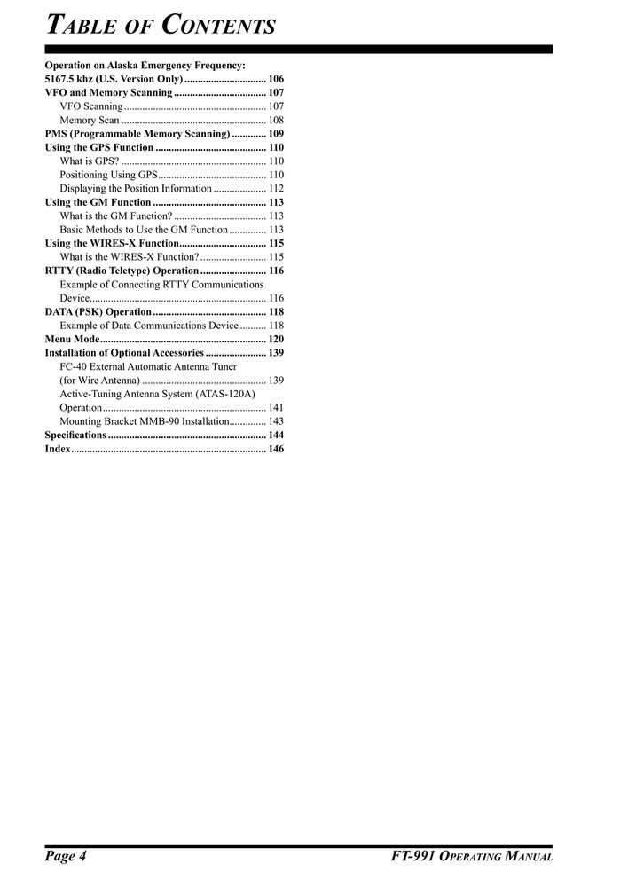 Yaesu FT-991 — Operating Manual Guide Instructions — 154 Pg — Half Size 5.5x8.5