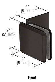 CRL BGC039MBL Matte Black Fixed Panel Beveled Clamp With Large Leg
