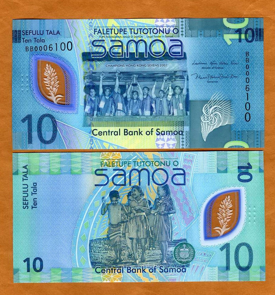 Western Samoa, 10 Tala, ND (2024), P-New, Polymer, BB-Prefix UNC