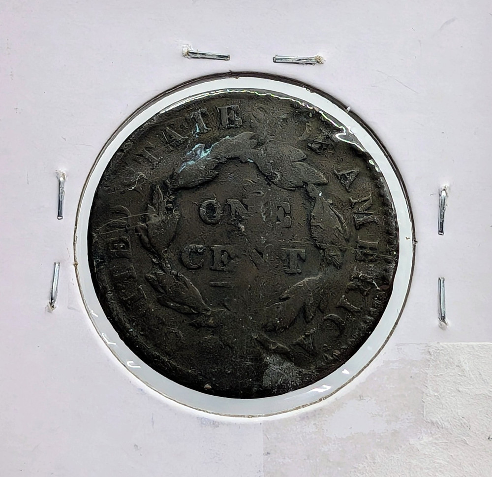 1831- US Coronet Head Large Cent- Counter Stamped " M. Mint"