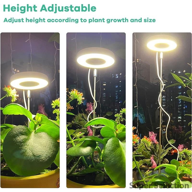 Full Spectrum LED Grow Light With Timer, Dimming, USB For Indoor Plants