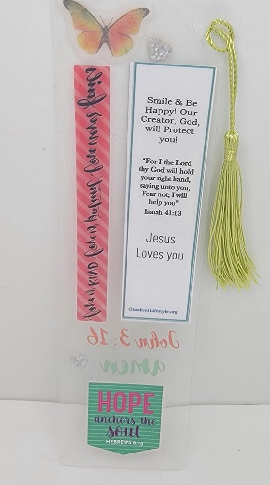 Religious Laminated Bookmark with Bible Scripture and Ellen White Quote