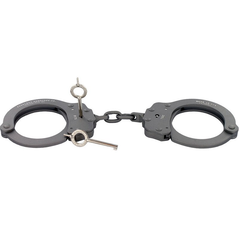 Peerless Model 730C Superlite Aluminum Chain-Linked Handcuffs & Keys, Gray