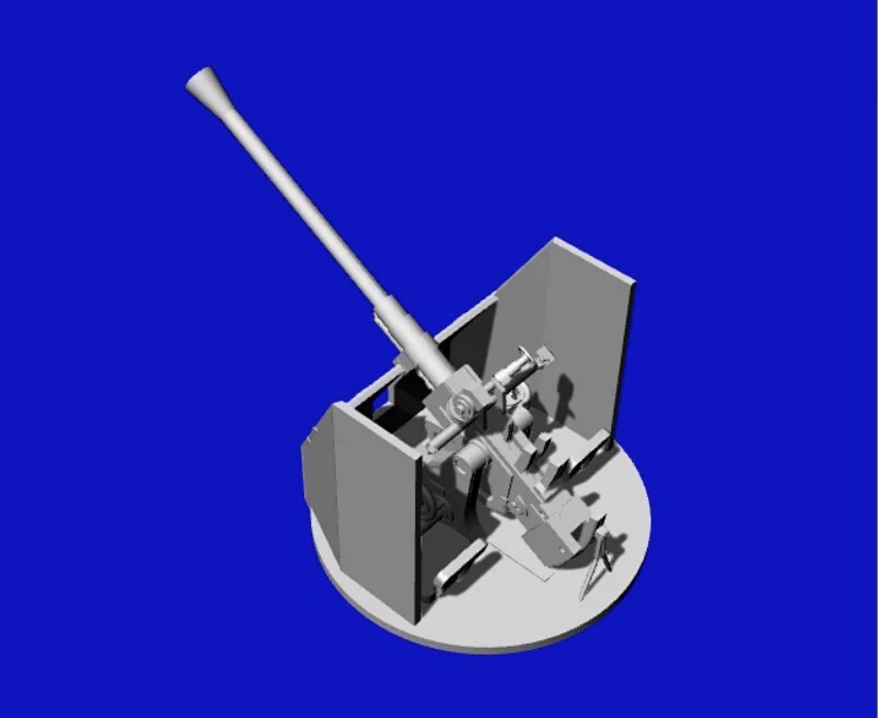 Resin kit 1/700 Soviet 70-k 37mm AA- gun 4pcs