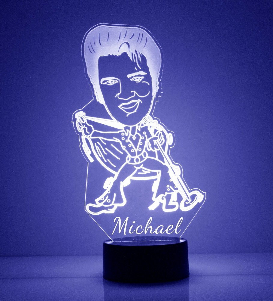Elvis Presley LED Night Light, with Remote Control, Light Up Elvis Sign
