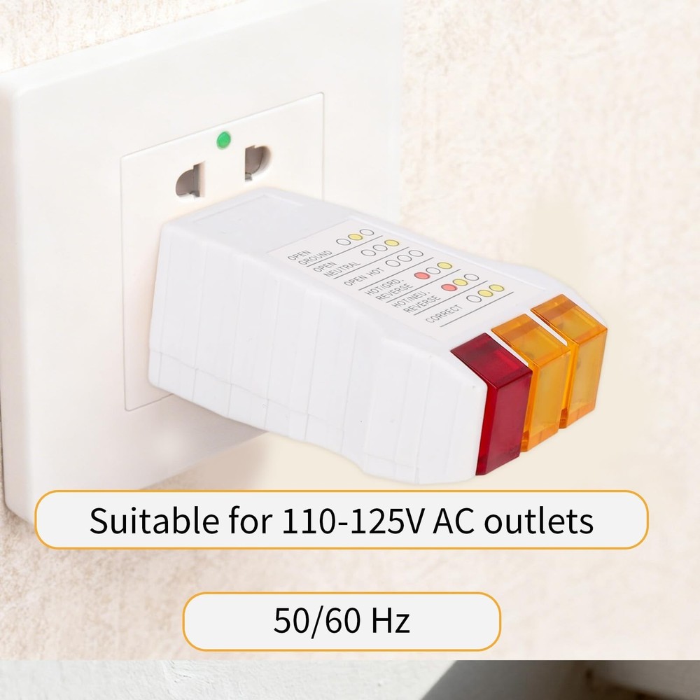 Outlet Tester, Socket Circuit Tester Plug in Checker for Standard North Ameri...