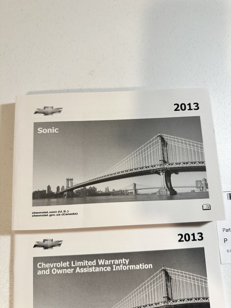 2013 Chevrolet Sonic Owner Manual Set