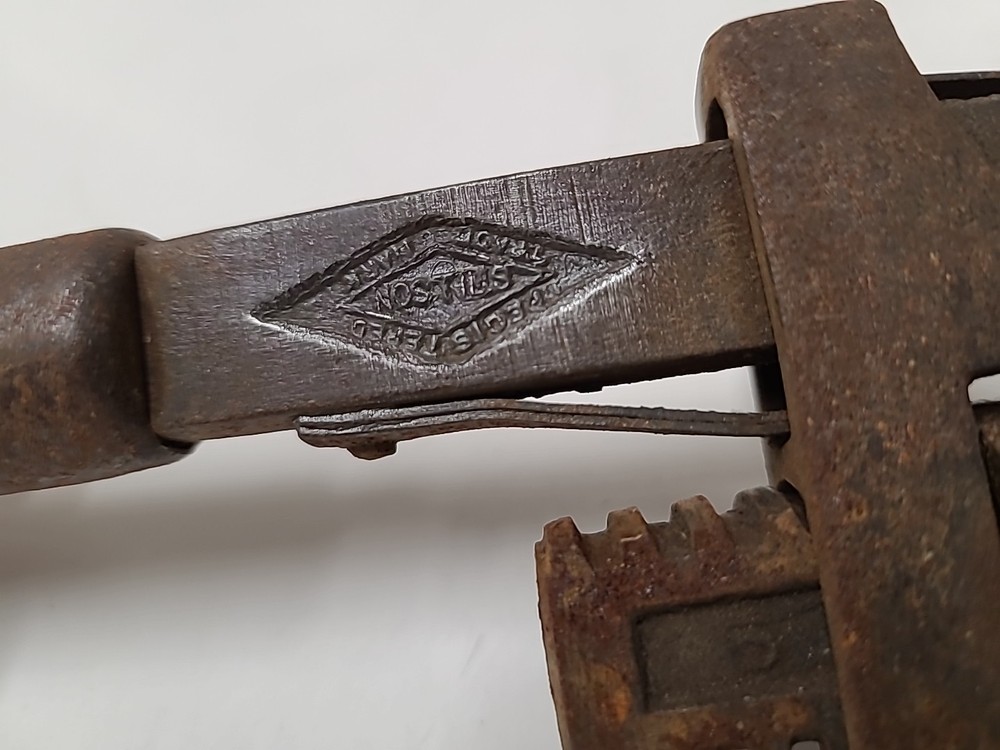 Antique Walworth Wood Handle Pipe Wrench