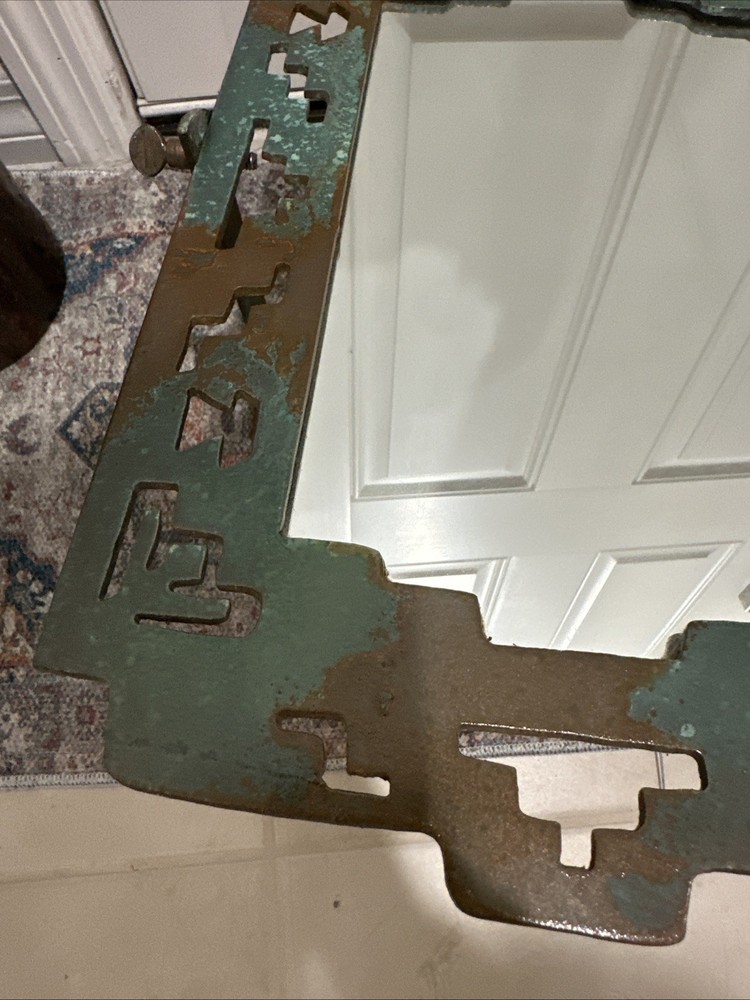 Southwestern Decor Style Mirror On Stand Cast Iron