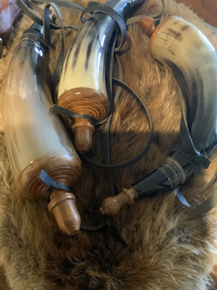 Powder Horn, Black Powder, Muzzle Loader Accessory, Mountain Man, Re-enactment