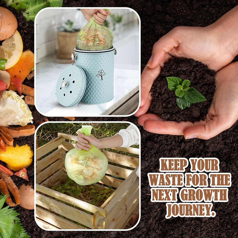 Countertop Compost Bin Kitchen Odor Resistant Indoor Compost Bin Lid