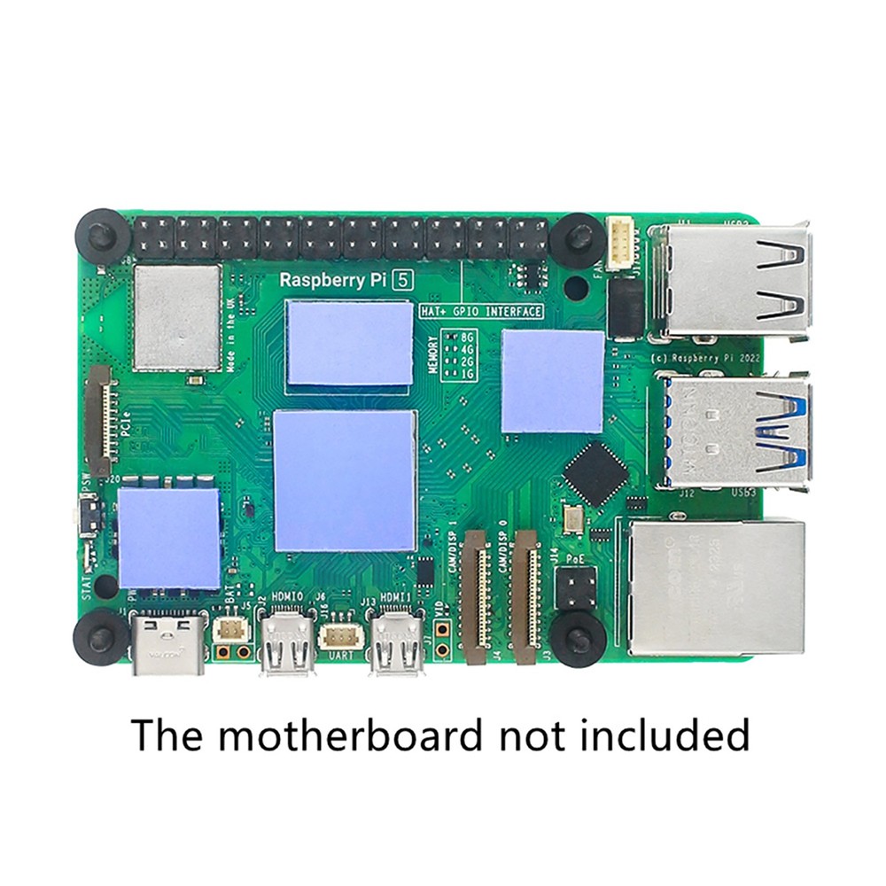 Durable Alloy Protective Case for Raspberry Pi 5 Motherboards With Cooling Fan
