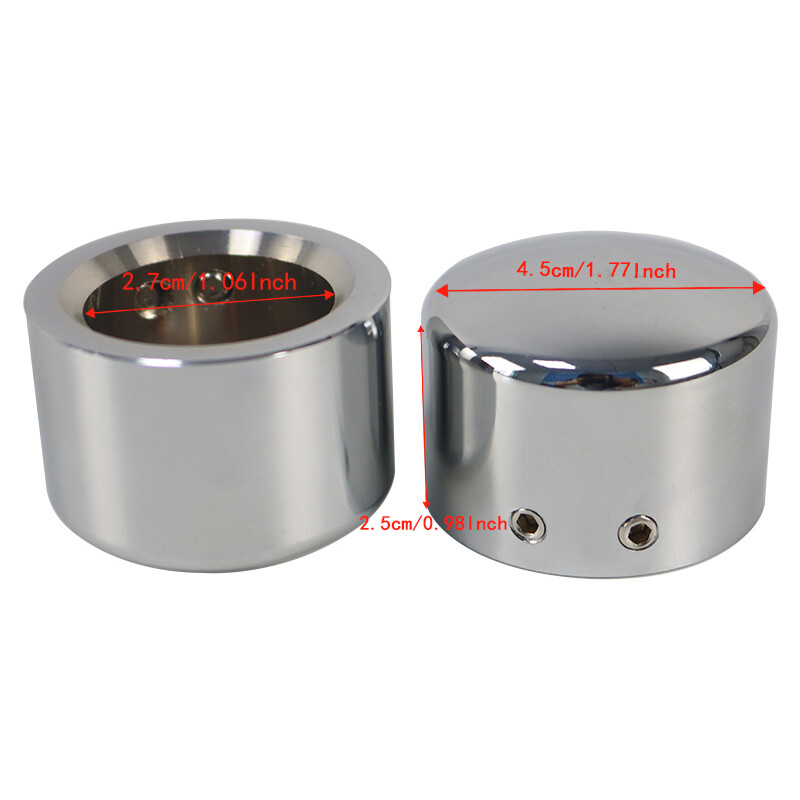 Chrome Front Axle Cap Nut Covers For Harley Dyna Softail Electra Road King Glide