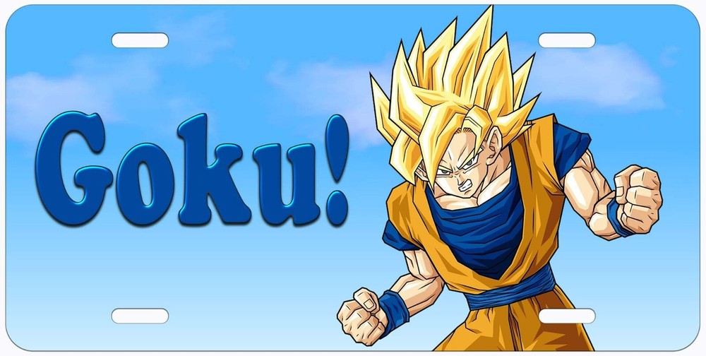 Personalized Goku Aluminum Car License Plate Any Name