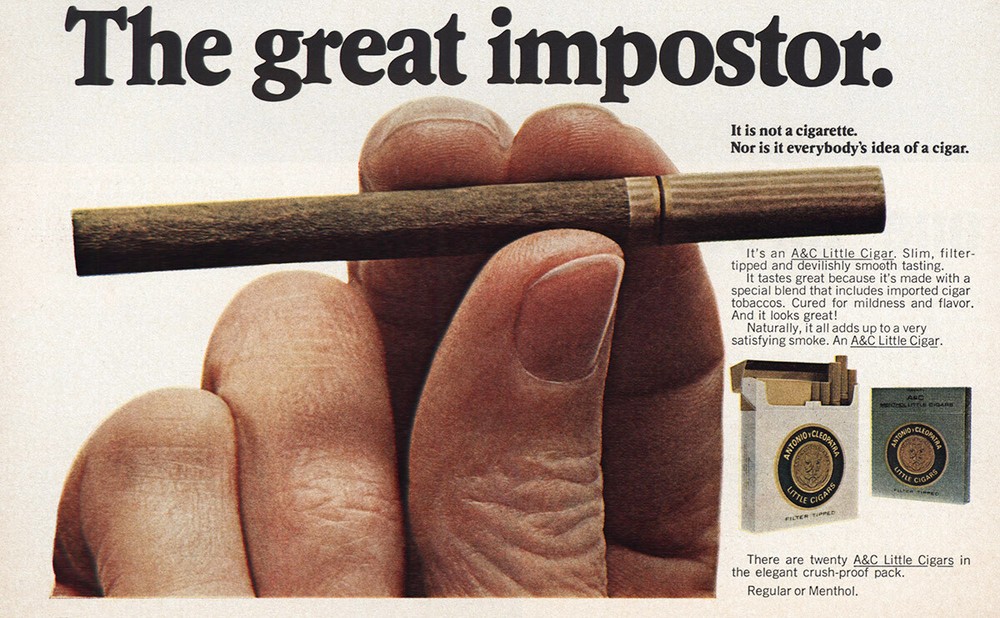 1971 A&C Little Cigars: Great Imposter Vintage Print Ad