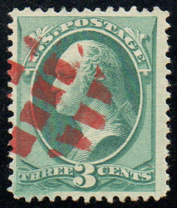 MALACK 184 VF/XF, bold "red grid" cancel, vibrant co..MORE.. v2623
