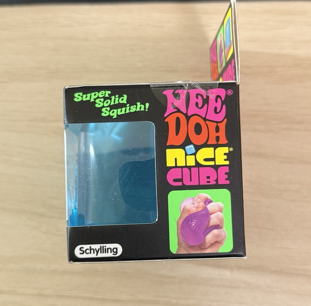 Nee Doh Nice Cube - Super Solid Squish! (Blue) - Brand New/Factory Sealed!