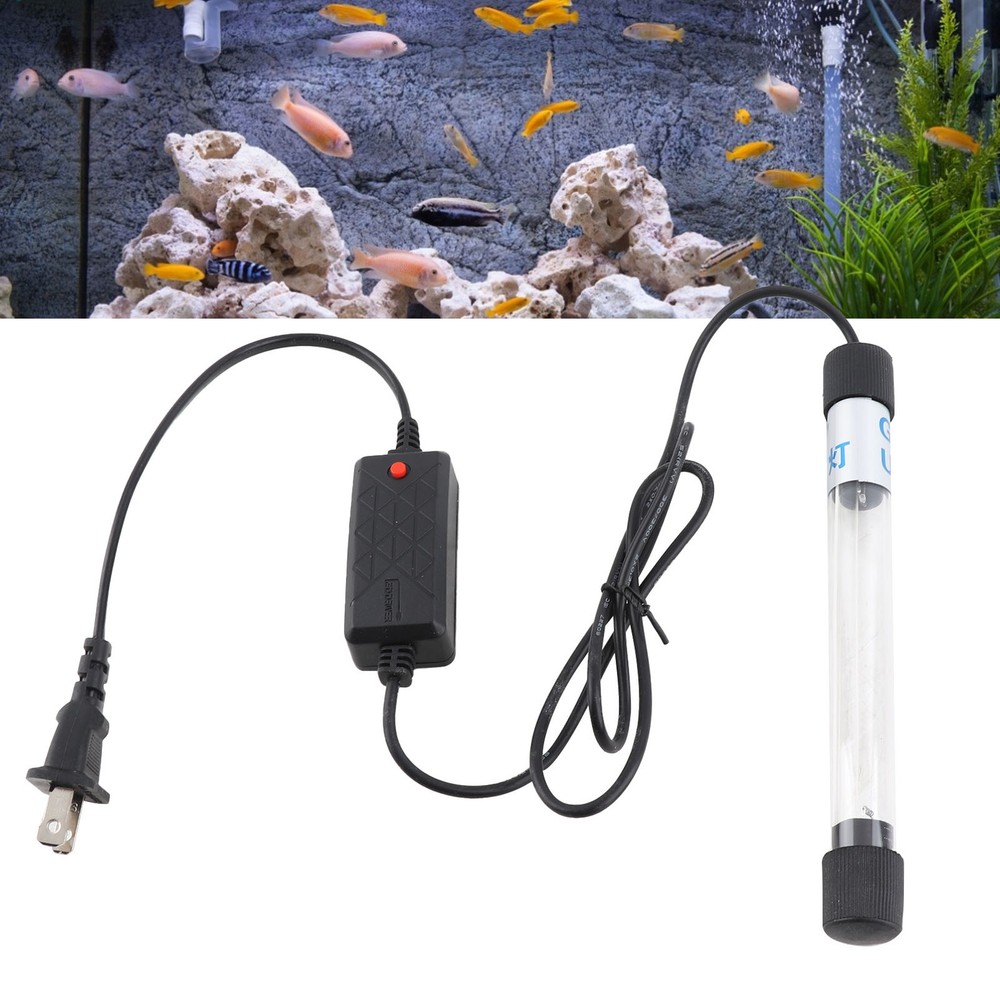 Aquarium Clean Light 7W Mini Algae Removal Light Waterproof for Fish Tank Timer