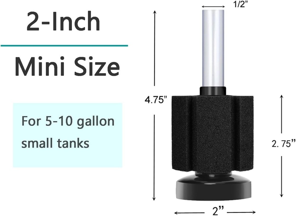 Safe Sponge Filter for Betta & Dwarf Cichlids - Ideal for Small Aquariums