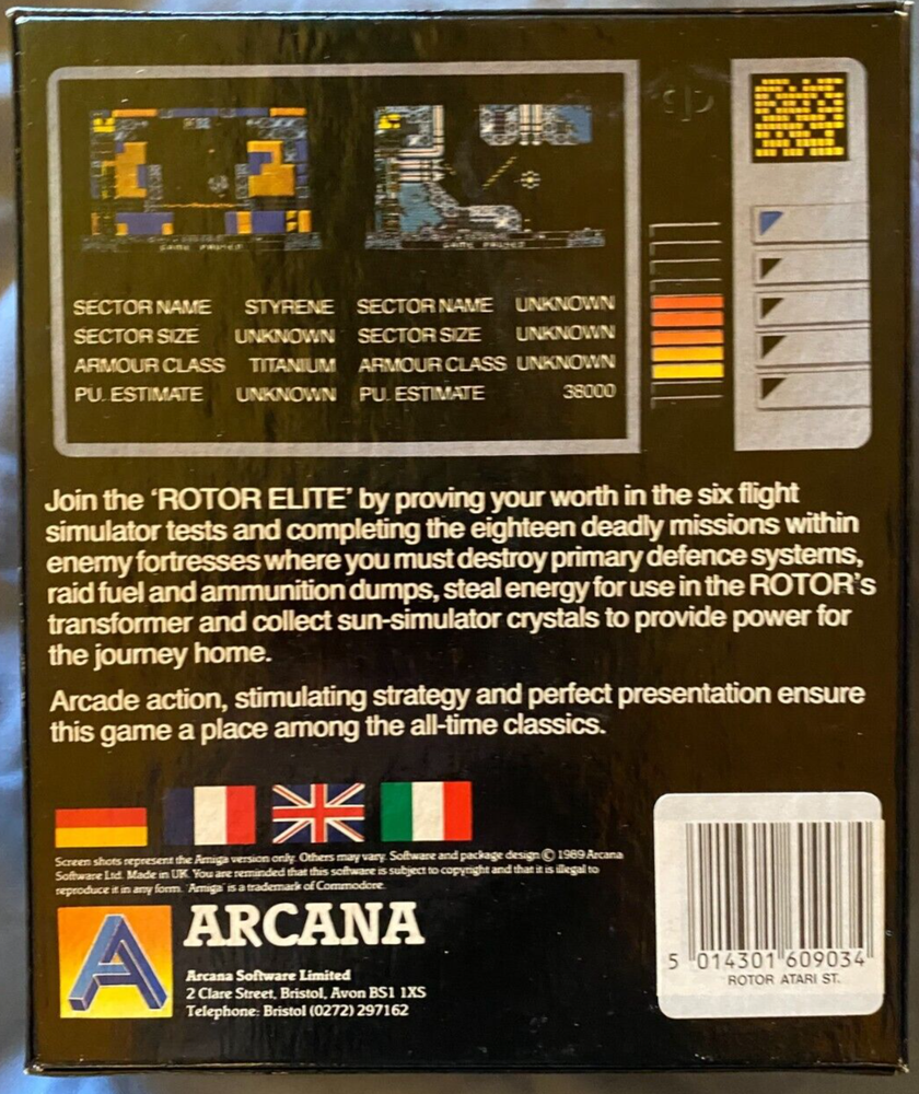 Rotor Atari 1040/520 ST NEW Disk By Arcana