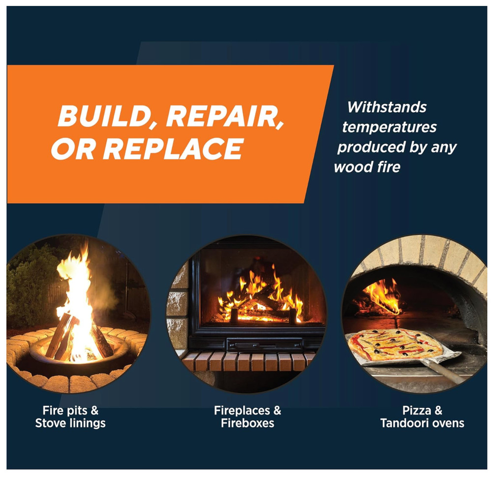 Rutland Soap Split Fire Bricks, Soap-Sized Firebricks for Fireplace, Ivory, 12